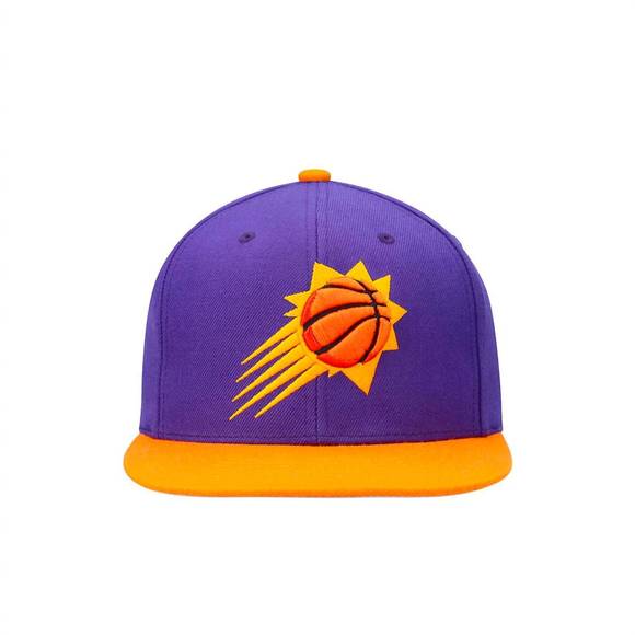 NEW MITCHELL & NESS men's nba pheonix suns core basic snapback hat in purple/ora - Picture 2 of 4